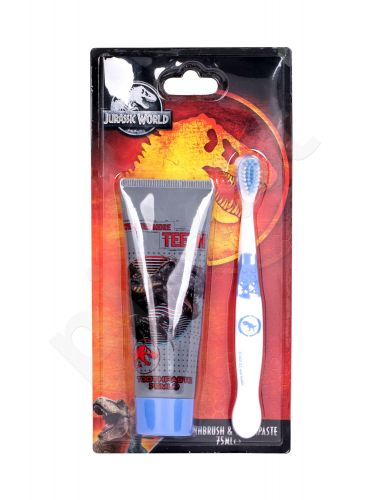 Universal Jurassic World, rinkinys dantų šepetėlis vaikams, (Tooth Brush 1 ks + Tooth Paste 75 ml)