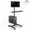 Maclean MC-793 Professional stand mobile trolley CPU on wheels max 20kg 17''-32'