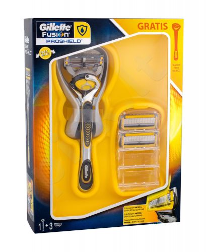Gillette Fusion Proshield, rinkinys skutimosi peiliukai vyrams, (Shave Maschine + Spare Heads 2 pcs)