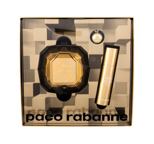 Paco Rabanne Lady Million, rinkinys kvapusis vanduo moterims, (EDP 50 ml + EDP 10 ml + raktų pakabukas)