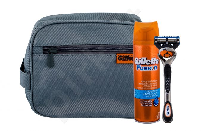 Gillette Flexball, Fusion Proglide, rinkinys skutimosi peiliukai vyrams, (Shave Machine With One Head 1 pcs + Shave želė 200 ml + kosmetika krepšys)
