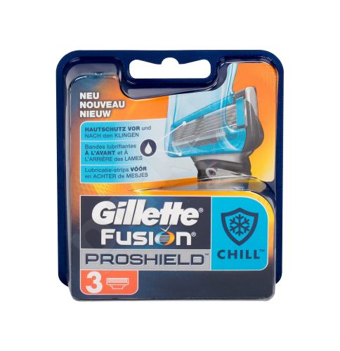 Gillette Fusion Proshield, Chill, skutimosi peiliukų galvutės vyrams, 3pc