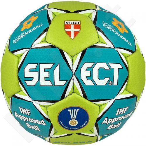 Rankinio kamuolys SELECT Solera III NTH mėlyno-žalio atspalvio