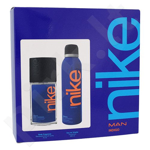 Nike Perfumes Indigo Man, rinkinys dezodorantas vyrams, (Dsp 75ml + 200ml dezodorantas)