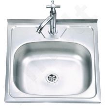 Nerūdijančio plieno plautuvė D5050A uždedama su sifonu 0.7 mm