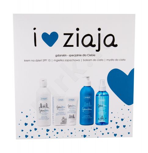 Ziaja GdanSkin, rinkinys dieninis kremas moterims, (Daily Facial Care SPF15 50 ml + kūno balzamas 300 ml + Glycerine muilas 300 ml + Moisturizing Mist 200 ml)