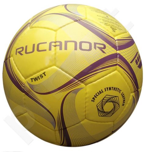 Futbolo kamuolys TWIST 02 5d. yellow/purple