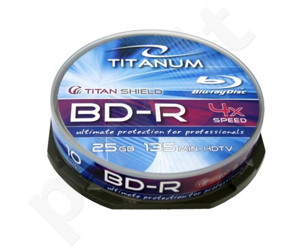 BluRay BD-R Titanum [ Cake Box 10 | 25GB | 4x ]