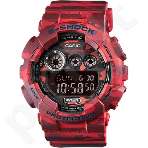 Casio G-Shock GD-120CM-4DR vyriškas laikrodis-chronometras