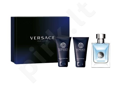 Versace Pour Homme, rinkinys tualetinis vanduo vyrams, (EDT 50ml + 50ml dušo želė + 50ml šampūnas)