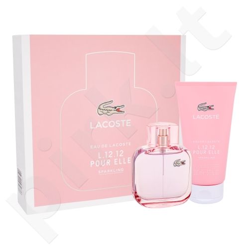 Lacoste Eau De Lacoste L.12.12 Pour Elle Sparkling, rinkinys tualetinis vanduo moterims, (EDT 90 ml + dušo želė 150 ml)