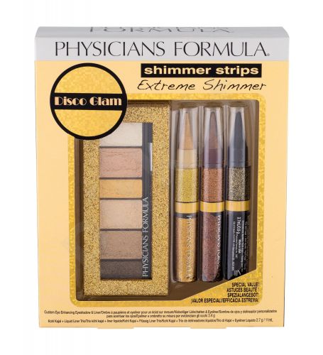 Physicians Formula Extreme Shimmer Kit, Shimmer Strips, rinkinys akių šešėliai moterims, (akių šešėliai Kit 3,4 g + akių kontūrų pieštukas Kohl Kajal & Liquid Liner 3 x 3,7 ml), (Gold Nude)