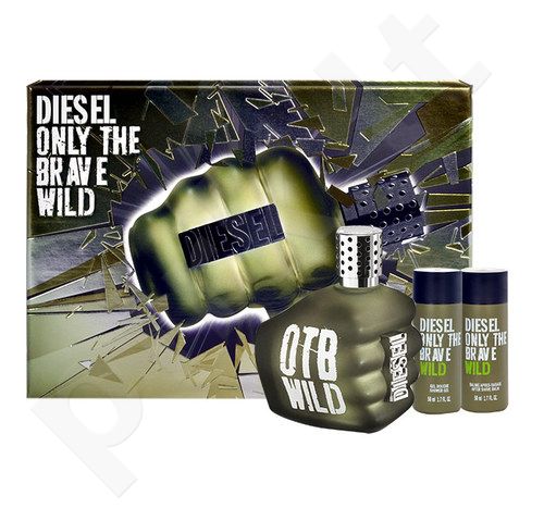 Diesel Only the Brave Wild rinkinys vyrams, (EDT 50ml + 50ml dušo želė + 50ml losjonas po skutimosi)