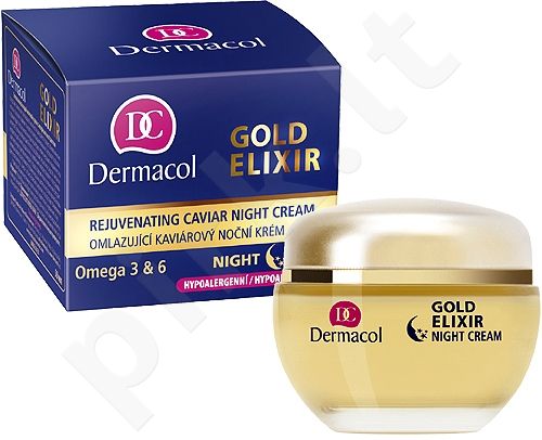 Dermacol Gold Elixir, naktinis kremas moterims, 50ml