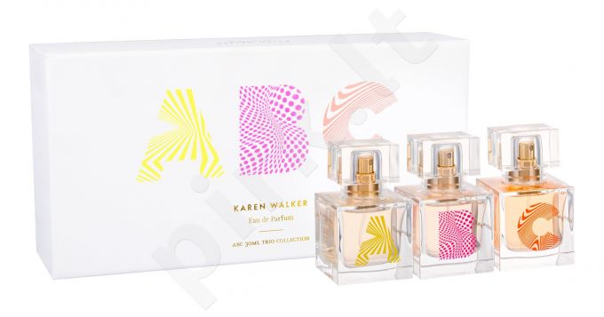 Karen Walker ABC Trio Set, rinkinys kvapusis vanduo moterims, (EDP B 30 ml + EDP A 30 ml + EDP C 30 ml)