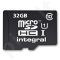 Atminties kortelė Integral microSDHC 32GB CL10 + Adapteris