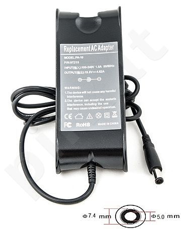 Notebook power supply DELL 220V, 90W: 19.5V, 4.62A