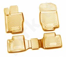 Guminiai kilimėliai 3D MERCEDES-BENZ M-Class W164 2005-2011, 4 pcs. /L46025B /beige