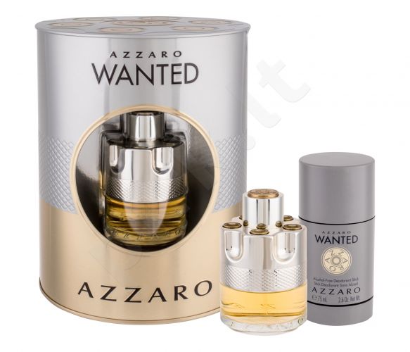 Azzaro Wanted, rinkinys tualetinis vanduo vyrams, (EDT 50 ml + pieštukinis dezodorantas 75 ml)