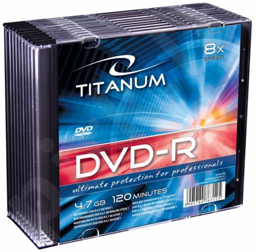 DVD-R TITANUM [ slim jewel case 10 | 4.7GB | 8x ]