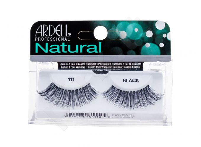 Ardell Natural, 111, dirbtinės blakstienos moterims, 1pc, (Black)