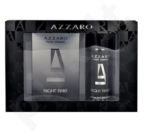 Azzaro Night Time, Azzaro Pour Homme, rinkinys tualetinis vanduo vyrams, (EDT 100ml + 150ml dezodorantas)