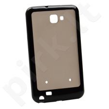Dėklas apsauginis Samsung N7000 Galaxy Note Juodas/Permatomas kietas
