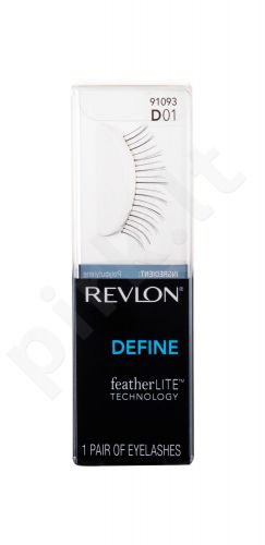Revlon Define, featherLITE Technology D01, dirbtinės blakstienos moterims, 1pc
