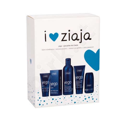 Ziaja Men, rinkinys dušo želė vyrams, (dušo želė 3in1 300 ml + Hydrating kremas SPF6 50 ml + balzamas po skutimosi 75 ml + Antiperspirant 60 ml)