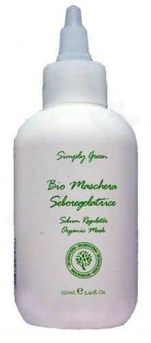 SIMPLY GREEN Bio Maschera Seboregolatrice, Bio  Kaukė nuo seborėjos su  dedešvos vandeniu ir beržų ekstraktu, 150 ml