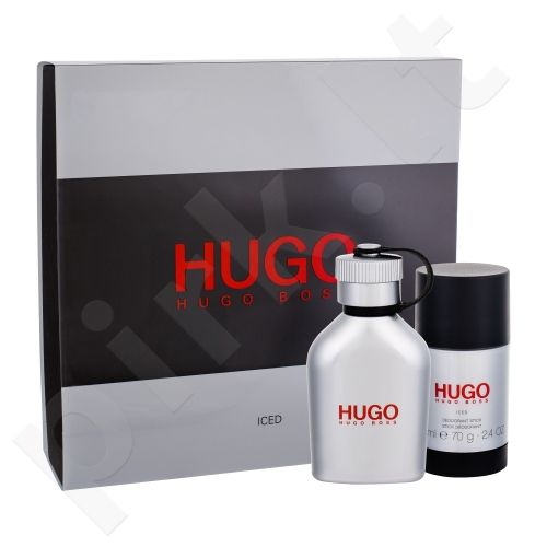 HUGO BOSS Hugo Iced, rinkinys tualetinis vanduo vyrams, (EDT 75 ml + pieštukinis dezodorantas 75ml)