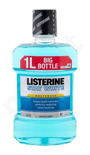 Listerine Mouthwash, Stay White, burnos skalavimo skytis moterims ir vyrams, 1000ml