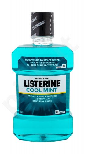 Listerine Mouthwash, Cool Mint, burnos skalavimo skytis moterims ir vyrams, 1000ml