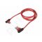 Extreme Media cable USB Typ-C to USB (M), 1m, Angled Left/Right, Red
