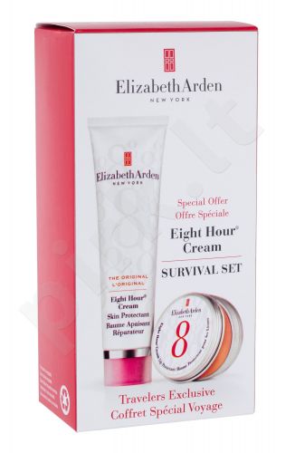 Elizabeth Arden Skin Protectant, Eight Hour Cream, rinkinys kūno balzamas moterims, (Daily Facial Care Eight Hour kremas Skin Protectant 50 ml + Eight Hour kremas Lip Protectant 14,6 ml)