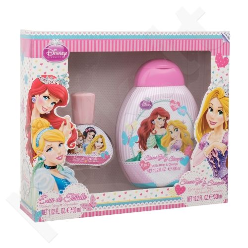 Disney Princess Princess, rinkinys tualetinis vanduo vaikams, (EDT 30 ml + 2v1 dušo želė & šampūnas 300 ml)