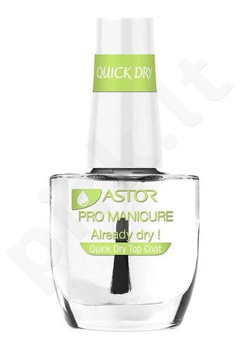 ASTOR Pro Manicure, Quick Dry Top Coat, nagų lakas moterims, 12ml, (002 Already Dry!)