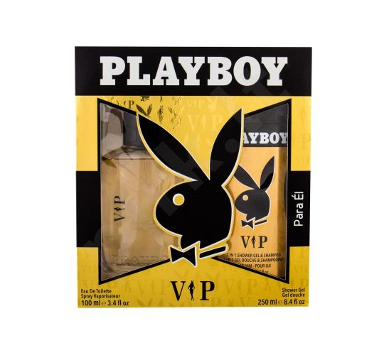 Playboy VIP For Him, rinkinys tualetinis vanduo vyrams, (EDT 100 ml + dušo želė 250 ml)