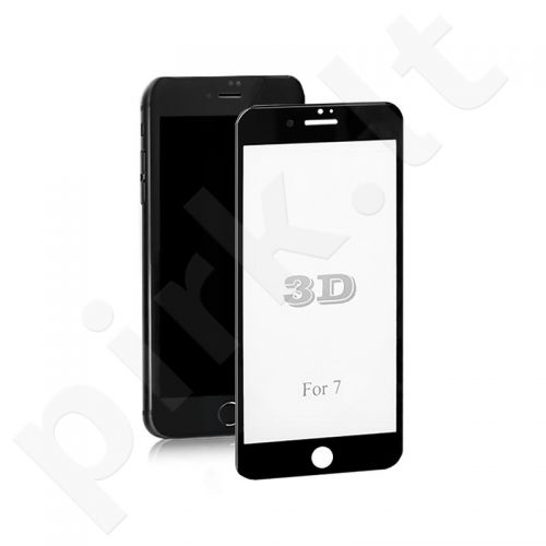 Qoltec Apsauginis grūdintas stiklas Qoltec Premium skirtas iPhone 7 | Juoda | 3D