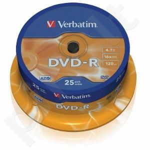 DVD-R Verbatim [ cake box 25 | 4.7GB | 16x | matte silver ]
