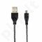 ART cable USB 2.0 Am/micro USBm black-white braid 2m oem