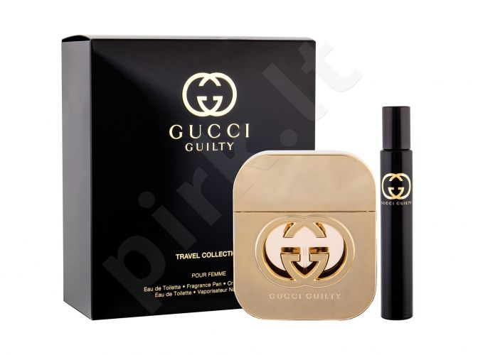 Gucci Gucci Guilty, rinkinys tualetinis vanduo moterims, (EDT 75 ml + EDT 7,4 ml)