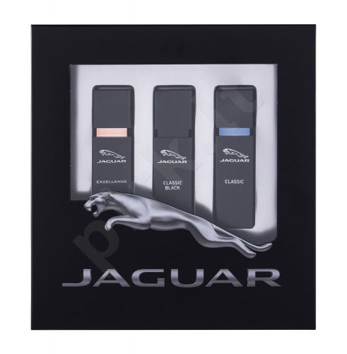 Jaguar Classic Black, rinkinys tualetinis vanduo vyrams, (EDT 15 ml + EDT Classic 15 ml + EDT Excellence 15 ml)