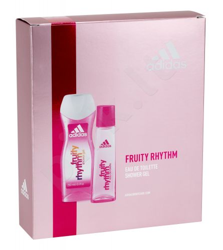 Adidas Fruity Rhythm For Women, rinkinys tualetinis vanduo moterims, (EDT 75 ml + dušo želė 250 ml)