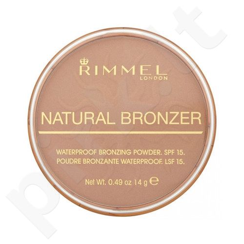 Rimmel London Natural Bronzer, bronzantas moterims, 14g, (021 Sun Light)