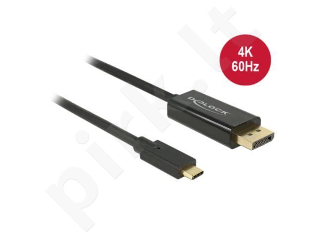 Delock Cable USB Type-C male > DisplayPort male (DP Alt Mode)4K 60 Hz 1m black