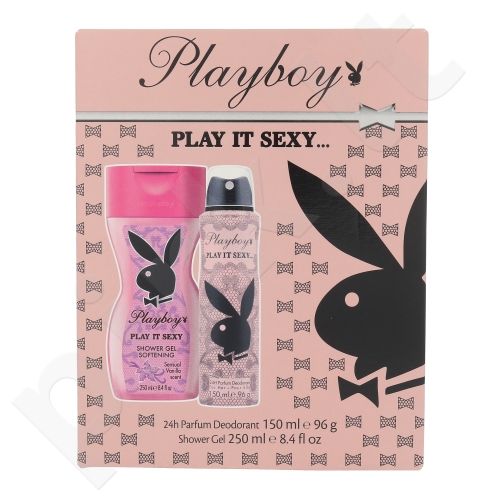 Playboy Play It Sexy For Her, rinkinys dezodorantas moterims, (dezodorantas 150ml + 250ml dušo želė) [pažeista pakuotė]