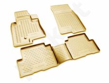 Guminiai kilimėliai 3D MITSUBISHI Pajero III 5D 1999-2006, 4 pcs. /L48044B /beige