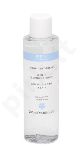 Ren Clean Skincare Rosa Centifolia, 3-In-1, micelinis vanduo moterims, 200ml
