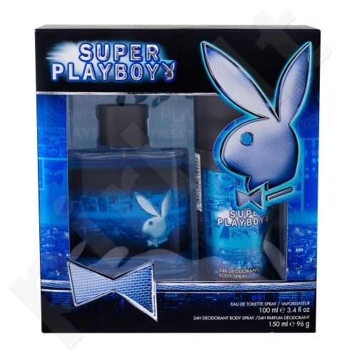 Playboy Super Playboy For Him, rinkinys tualetinis vanduo vyrams, (EDT 100 ml + dezodorantas 150 ml)